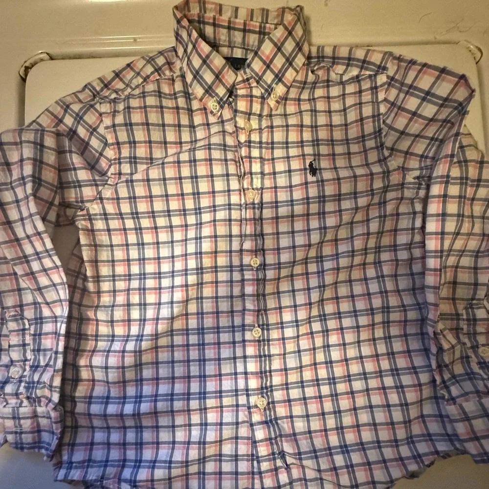 Boys Ralph Lauren Polo dress shirt size 6 EUC